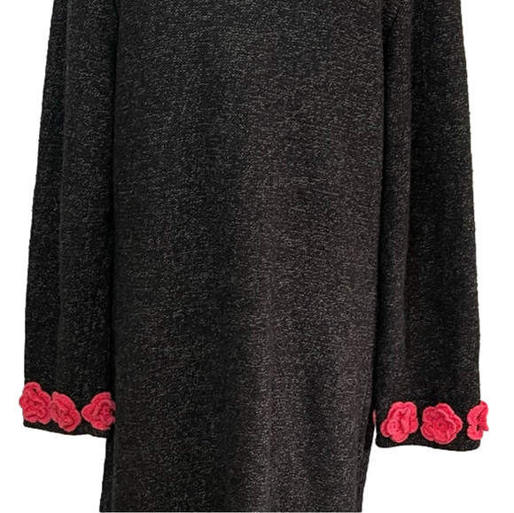 Vintage duster cardigan with roses - size S/M - Picture 2 of 4